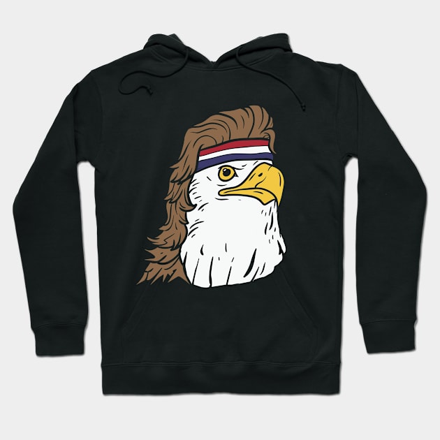 American Bald Mullet Eagle 'Merica 4th of July Shirt Hoodie by Nowhereman78